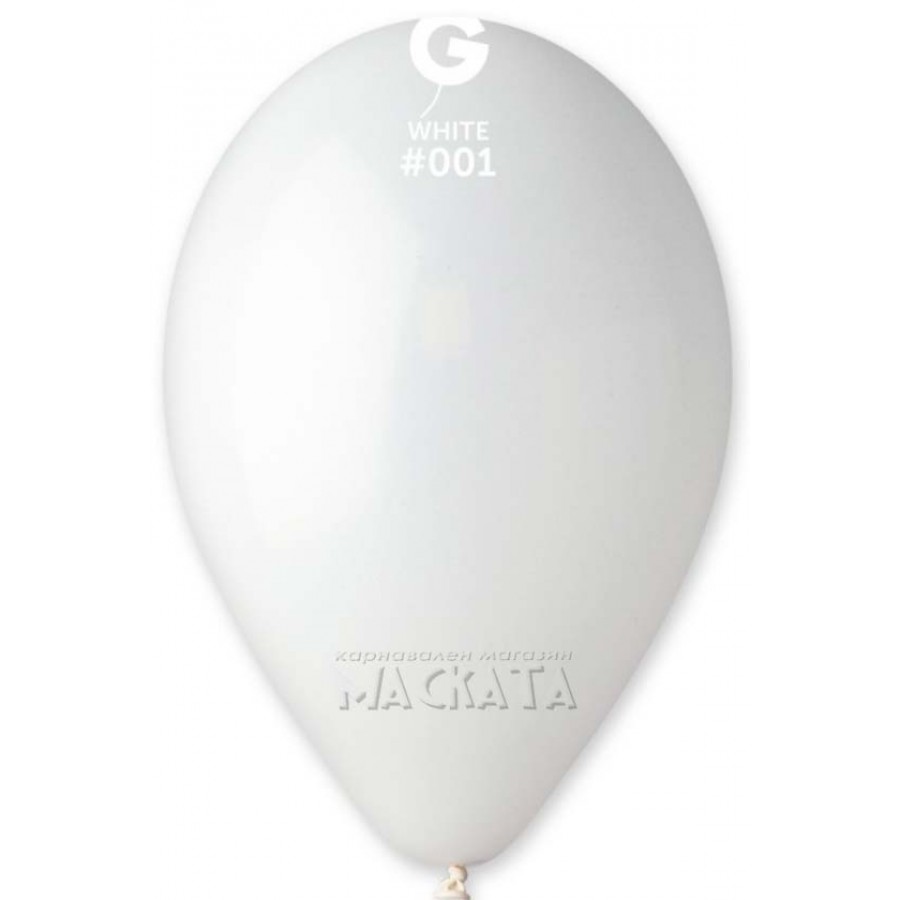 Пастелни балони в бял цвят G110 - 5бр