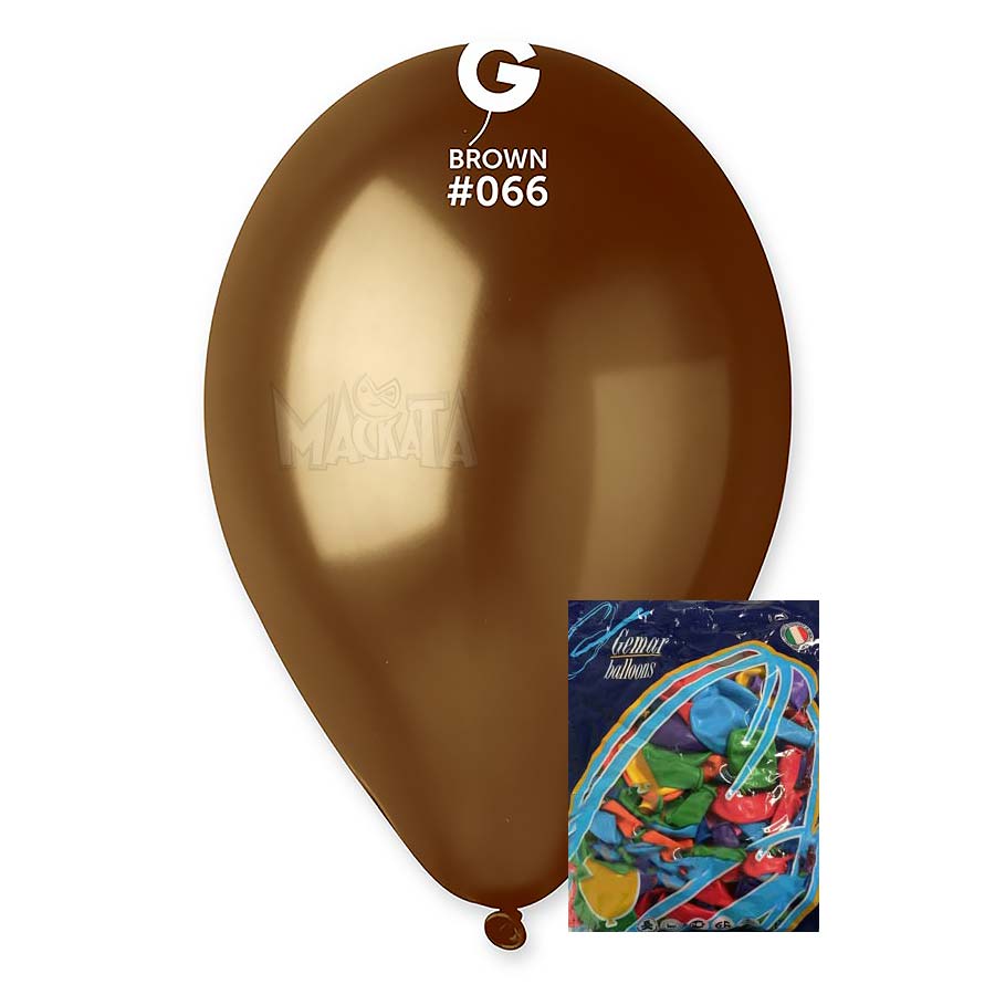 Пакет балони металик в кафяв цвят GM110 100бр