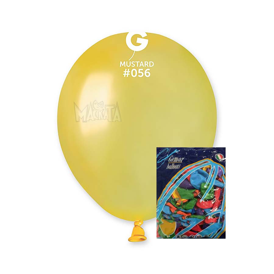 Пакет балони металик в цвят горчица AM50 100бр