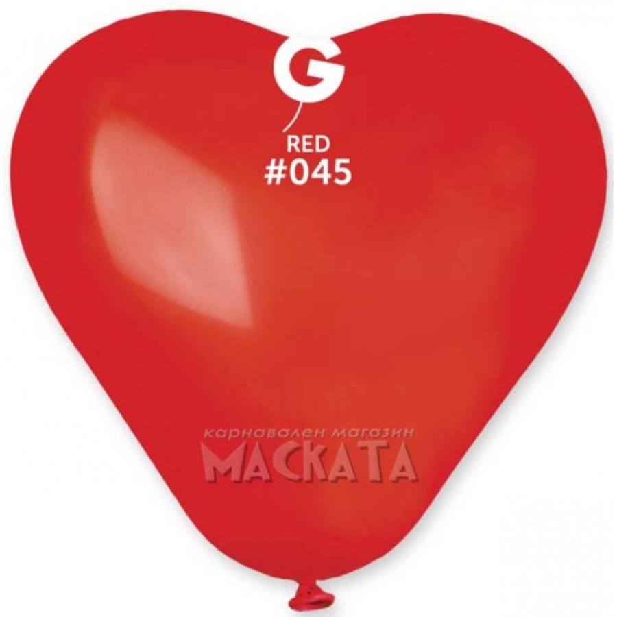 Балони червени сърца 25 см - 5бр