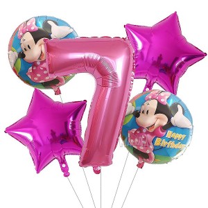 Парти сет от балони с Мини маус за рожден ден - 5бр