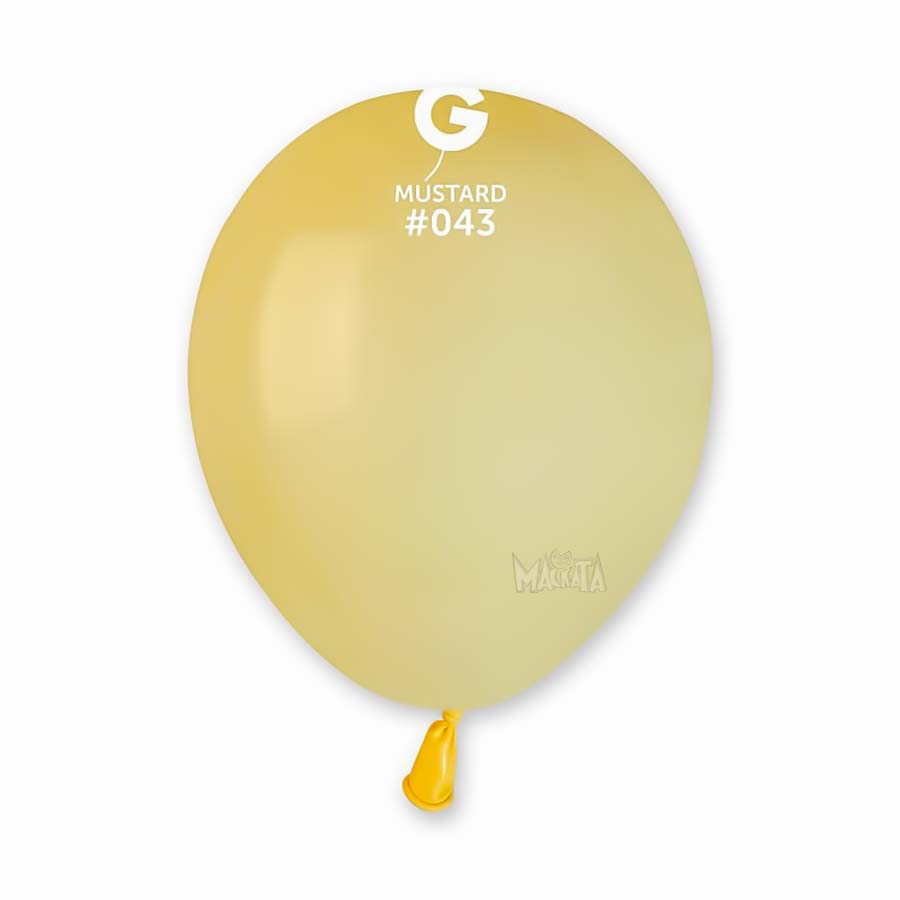 Пастелни балони в цвят горчица А50 - 10бр