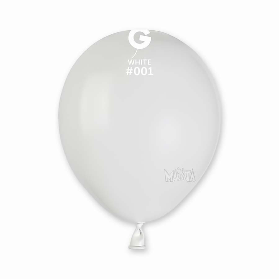 Пастелни балони в бял цвят А50 - 10бр