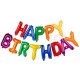 Фолиеви балони - Цветни букви HAPPY BIRTHDAY