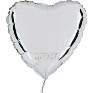 Фолиев балон - Голямо сребърно сърце