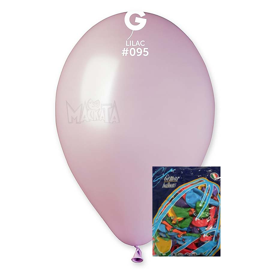 Пакет балони металик в цвят люляк GM110 100бр