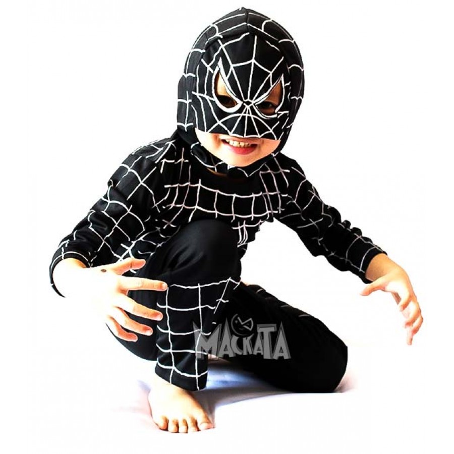 Детски костюм за Спайдърмен - черен