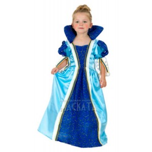 Детски костюм за принцеса синя