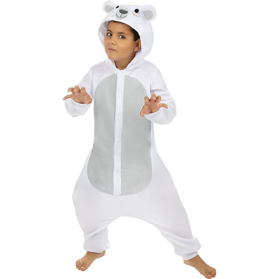 Детски костюм onesie  бяла мечка