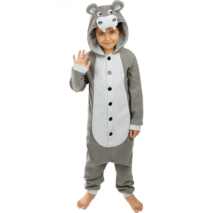 Детски костюм onesie  хипопотам