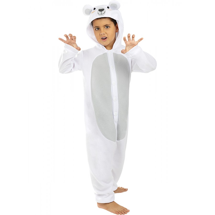 Детски костюм onesie  бяла мечка