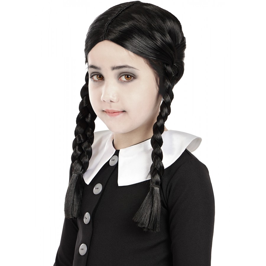 Wednesday Addams Перука за момичета - Семейство Addams