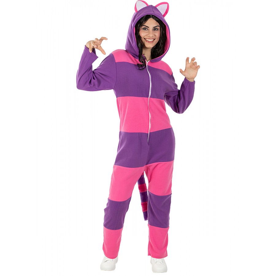 Костюм Onesie Cheshire Cat за възрастни