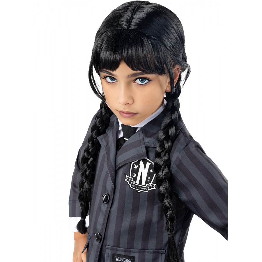 Костюм на Сърдитата дъщеря Wednesday Addams за момиче Костюм на Сърдитата дъщеря Wednesday Addams за момиче