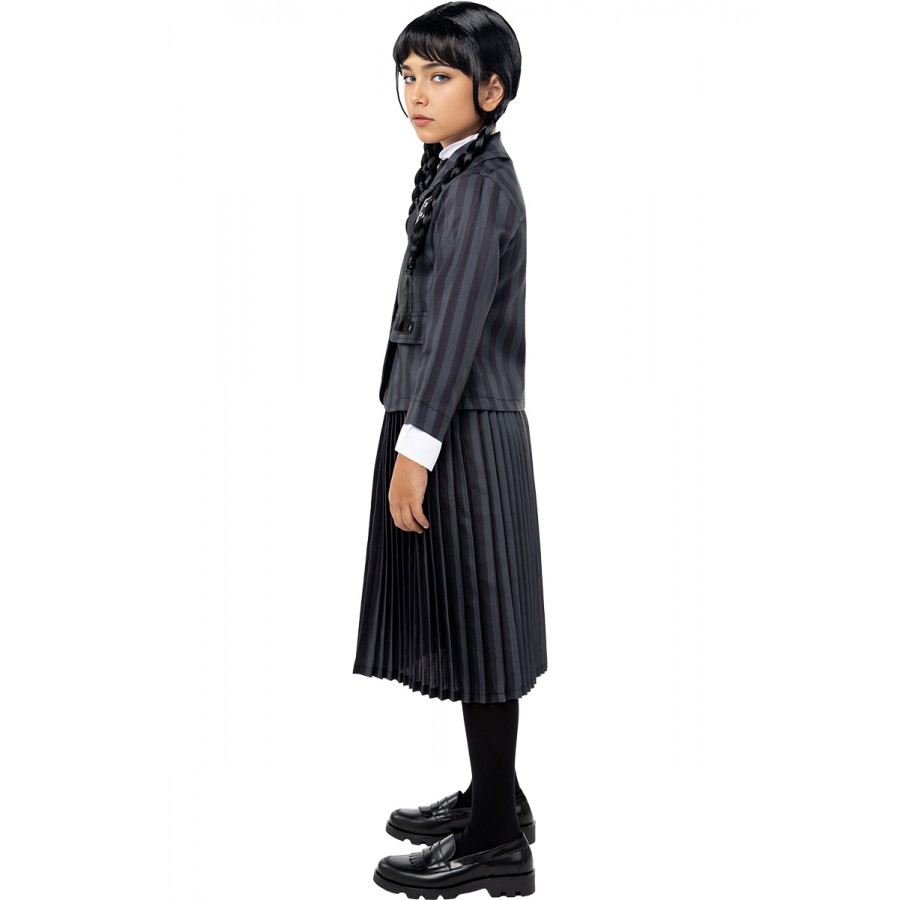 Костюм на Сърдитата дъщеря Wednesday Addams за момиче Костюм на Сърдитата дъщеря Wednesday Addams за момиче