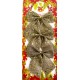Коледни панделки от лен с декорация в злато