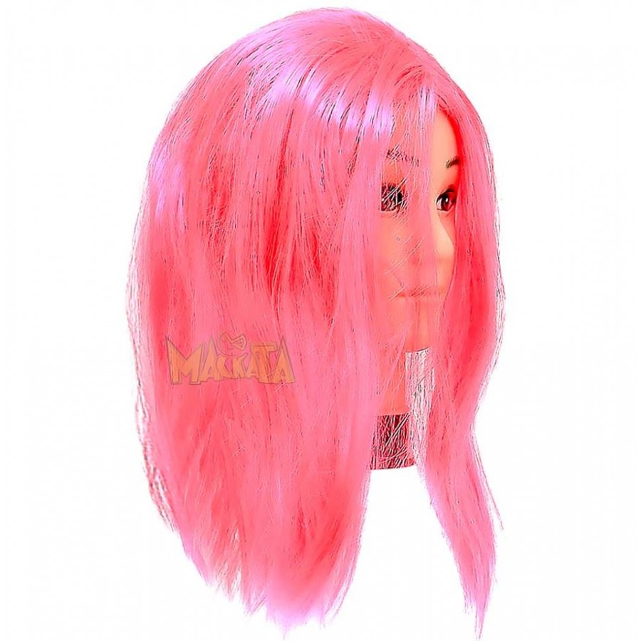 Розова дълга перука
