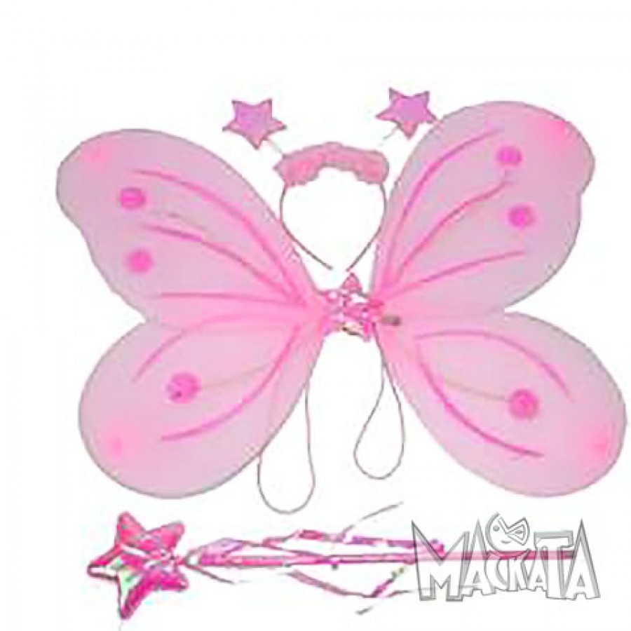 Комплект розова пеперуда