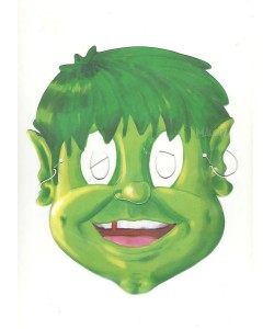 Карнавална картонена маска - Хълк