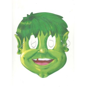 Карнавална картонена маска - Хълк