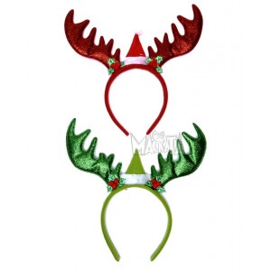 Коледна диадема еленски рога с шапка