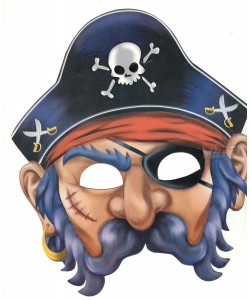 Карнавална картонена маска - Пират