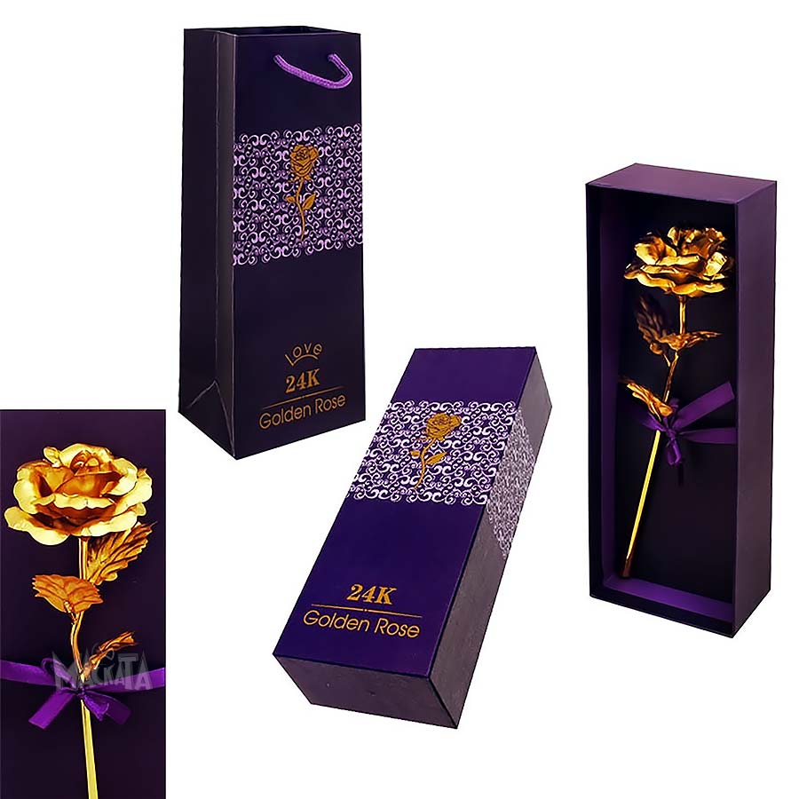 Златна роза в подаръчна кутия 84737