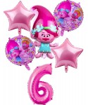 Парти сет от балони Тролчетата - Принцеса Попи за рожден ден - 6 бр