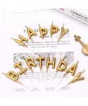 Златни свещи за парти - комплект "Happy Birthday"