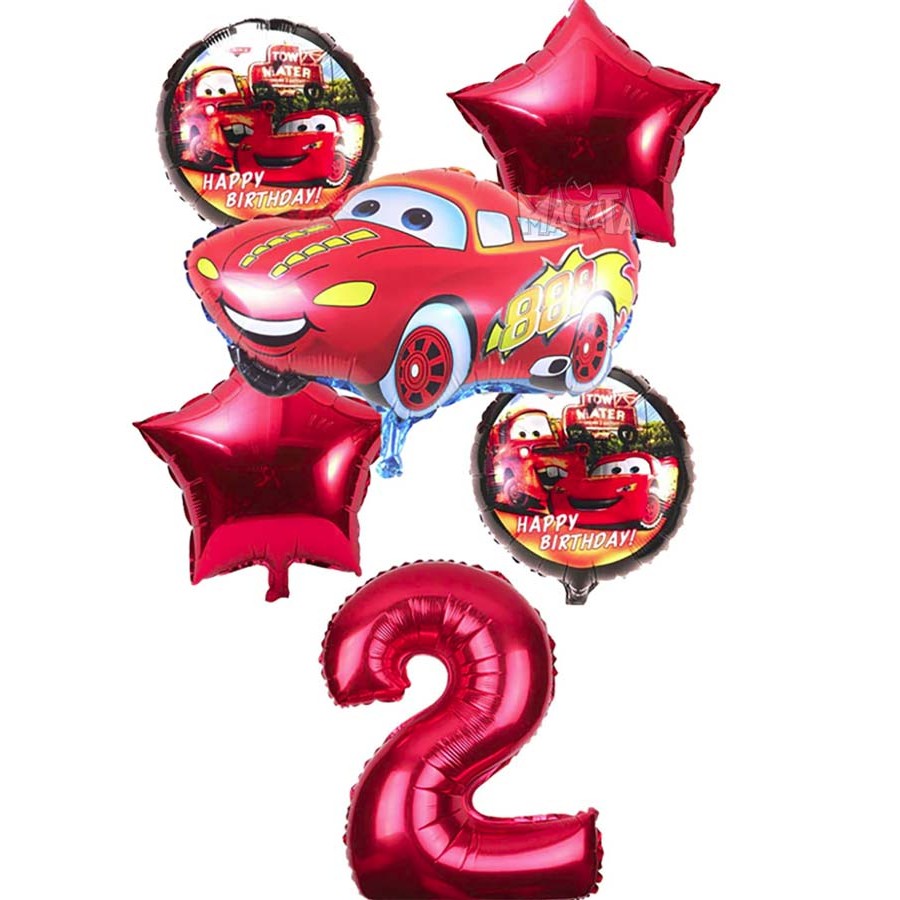Парти сет от балони Маккуин Светкавицата за рожден ден - 6бр