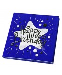 Парти салфетки - Happy Birthday в син цвят 20бр