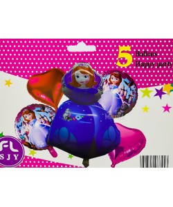 Парти сет от балони Принцеса София - 5 бр