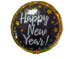 Фолиев кръгъл балон - Happy New Year