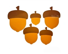 Шаблони жълъд - есенни украси в детската градина