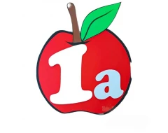 Шаблон за украса на класната стая - Ябълка