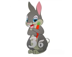 Шаблон за украса на класната стая - Зайче