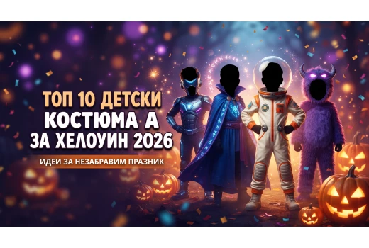Топ 10 детски костюма за Хелоуин 2026