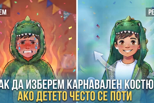 Как да изберем карнавален костюм, ако детето често се поти