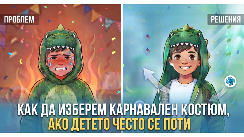 Как да изберем карнавален костюм, ако детето често се поти