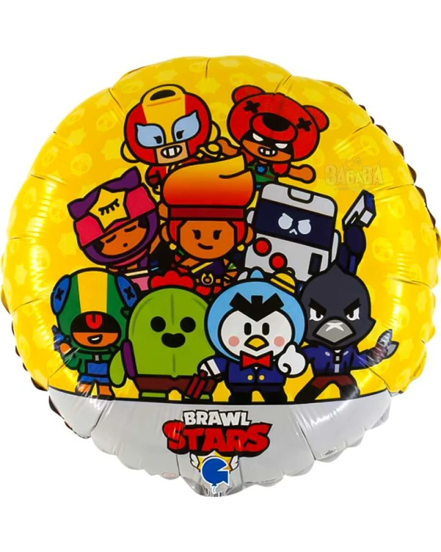 Премиум комплект за рожден ден Brawl Stars с банер, флагчета, фоторамка джойстик и фолиеви балони