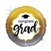 Фолиев балон Congrats Grad – злато омбре, 35x35 см