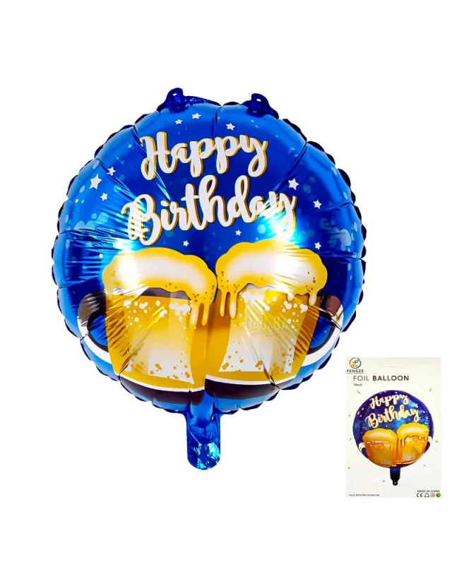 Фолиев кръгъл балон Happy Birthday 54556