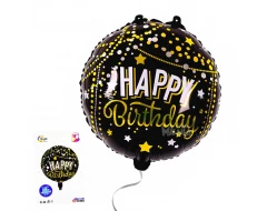 Фолиев кръгъл балон - Happy Birthday 54557