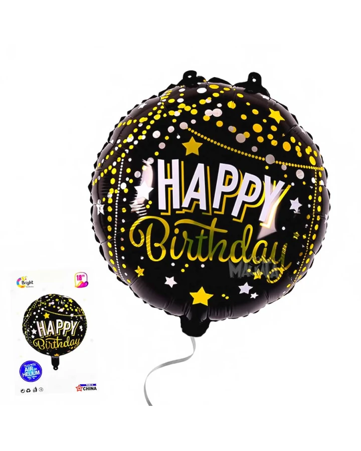 Фолиев кръгъл балон - Happy Birthday 54557