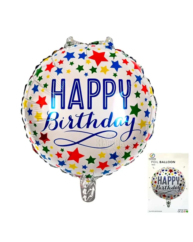 Фолиев кръгъл балон Happy Birthday 54559