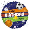 Фолиев кръгъл балон - Happy Birthday Sport 36979