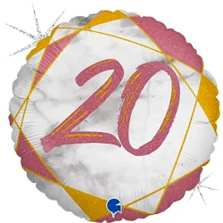 Фолиев кръгъл балон 20г. в розов цвят 78082