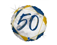 Фолиев кръгъл балон 50г. в син цвят