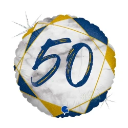 Фолиев кръгъл балон 50г. в син цвят