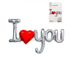 Фолиеви балони - надпис I Love you